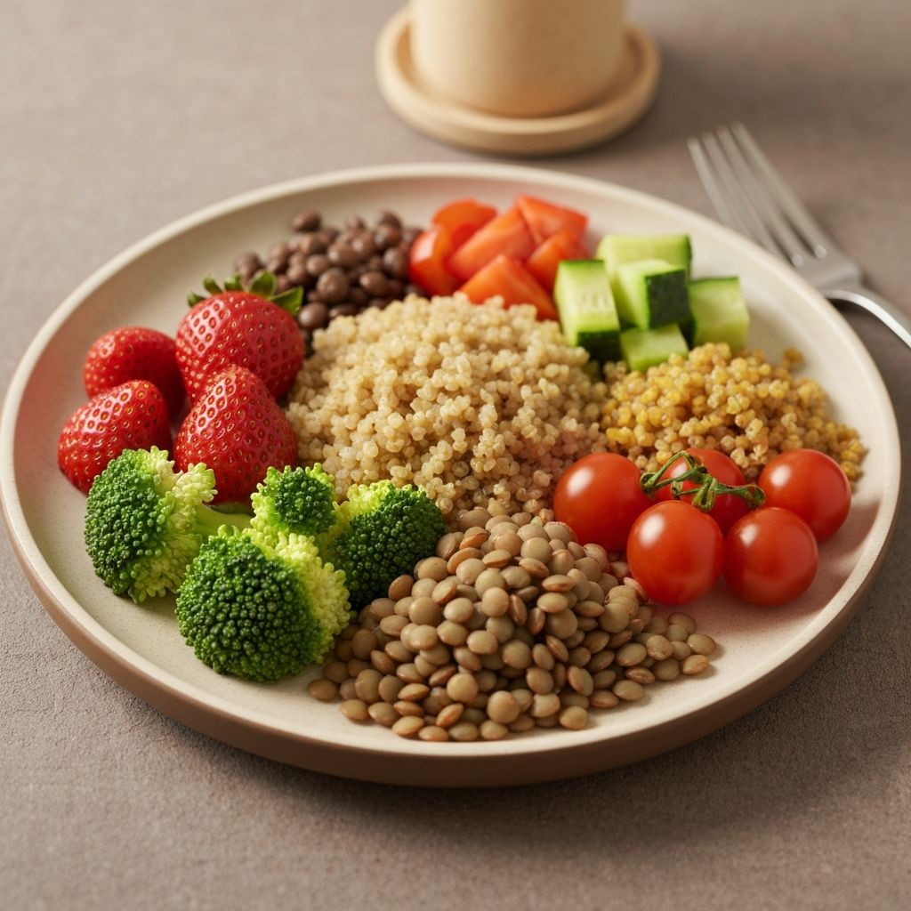 Monipuolinen värikäs lautanen